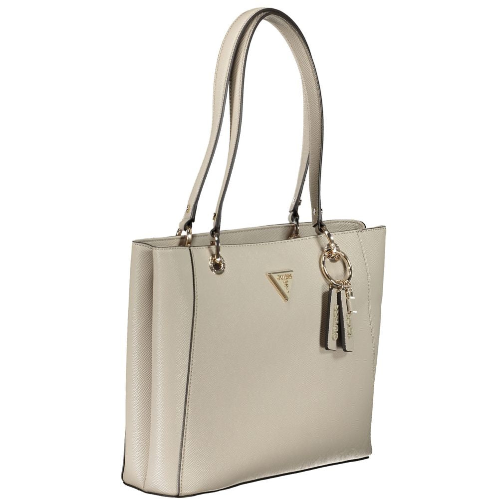 Beige Polyethylene Handbag