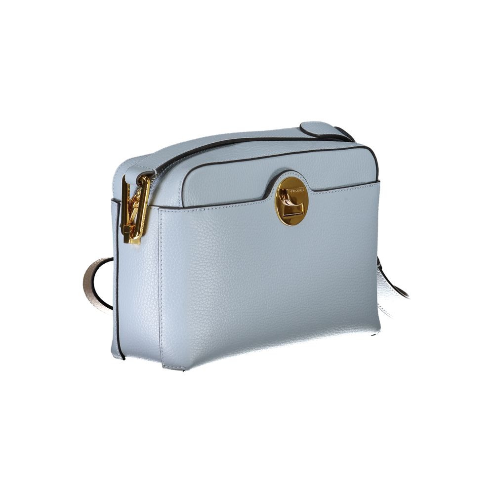 Light Blue Leather Handbag