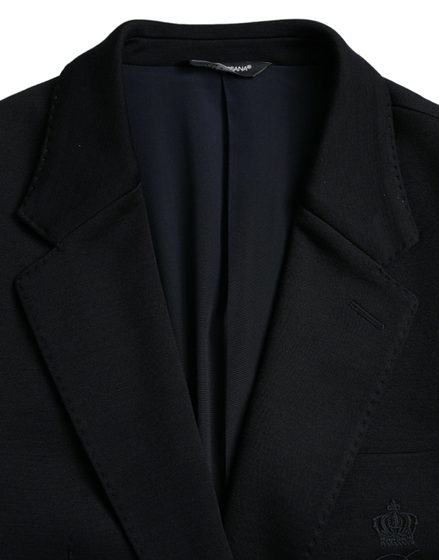 Black Wool Notch Single Breasted Coat Blazer