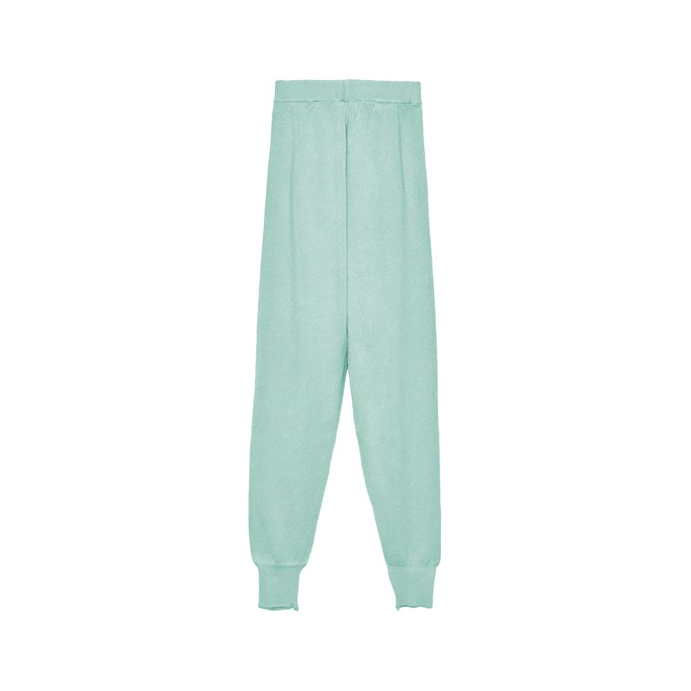 Mint Green Wool Blend Tracksuit Trousers