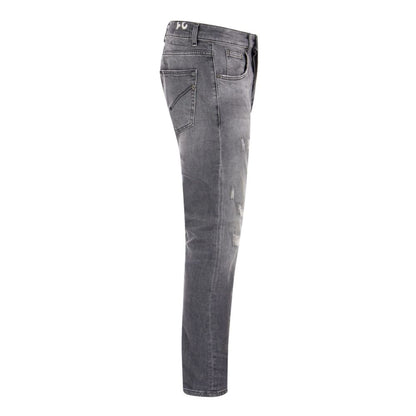 Chic Grey Dian Jeans with Distressed Detailing