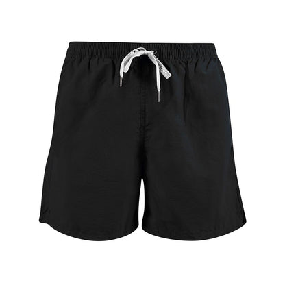 Black Polyester Men's Swim Short