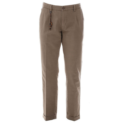 Chic Cotton Chino Trousers in Earthy Brown