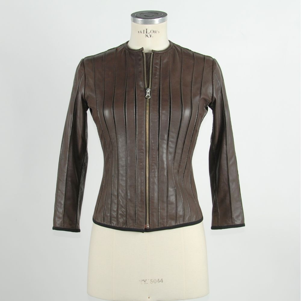 Brown Leather Women Jacket