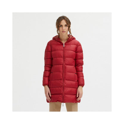 Red Nylon Women Jacket