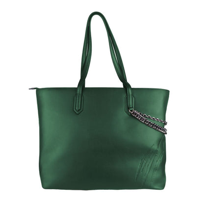 Green Polyethylene Women Shoulder Bag