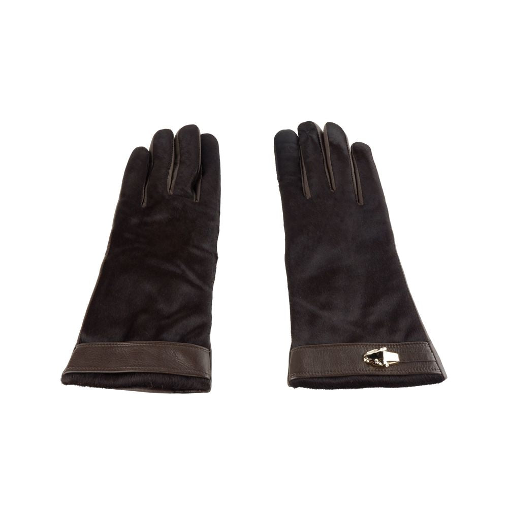 Brown Lambskin Women Glove