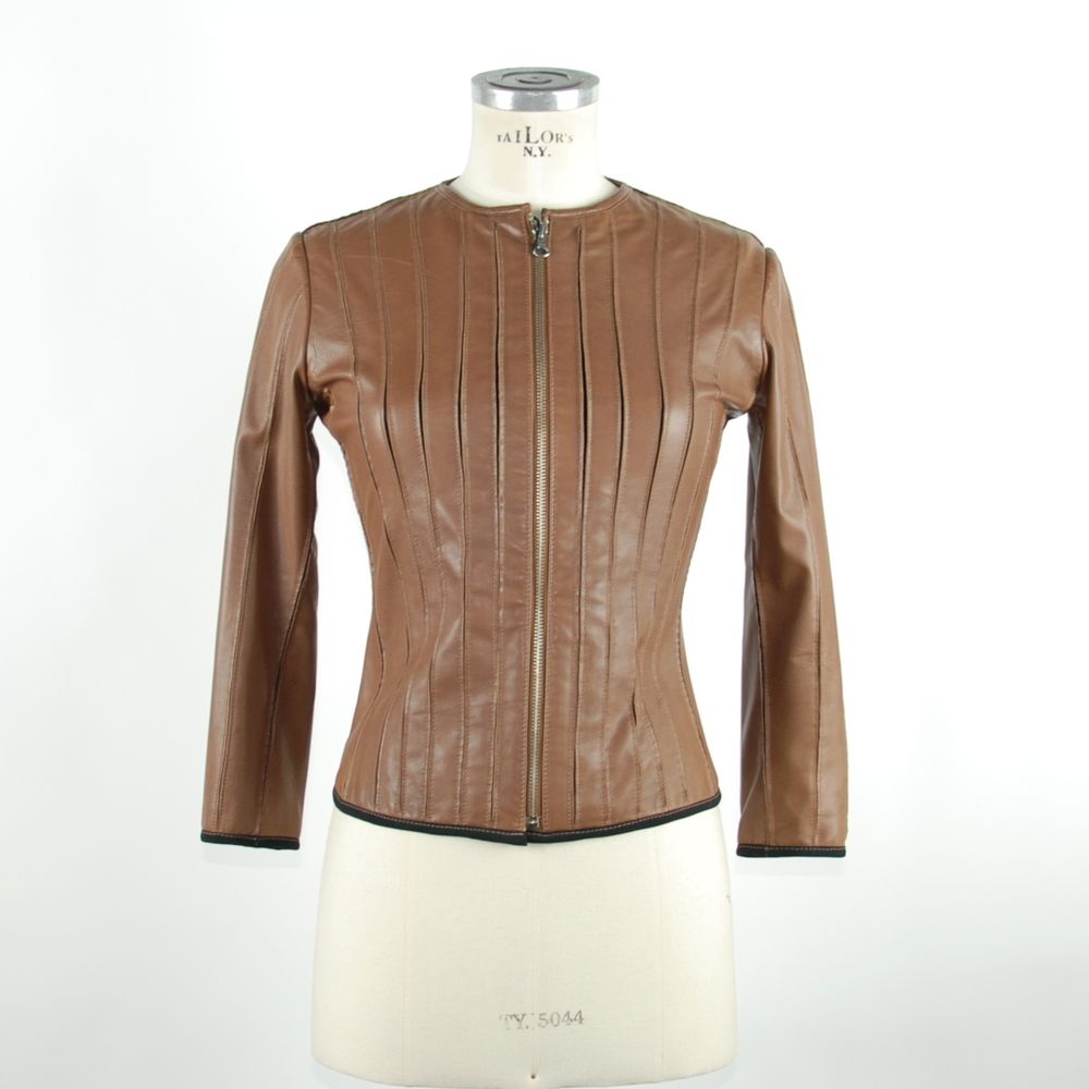 Brown Leather Women Jacket