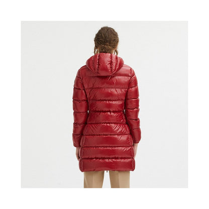 Red Nylon Women Jacket