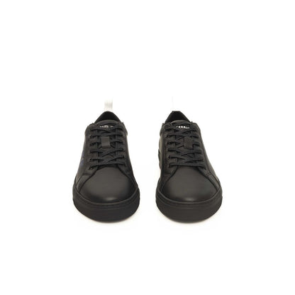 Black Leather Men Sneaker