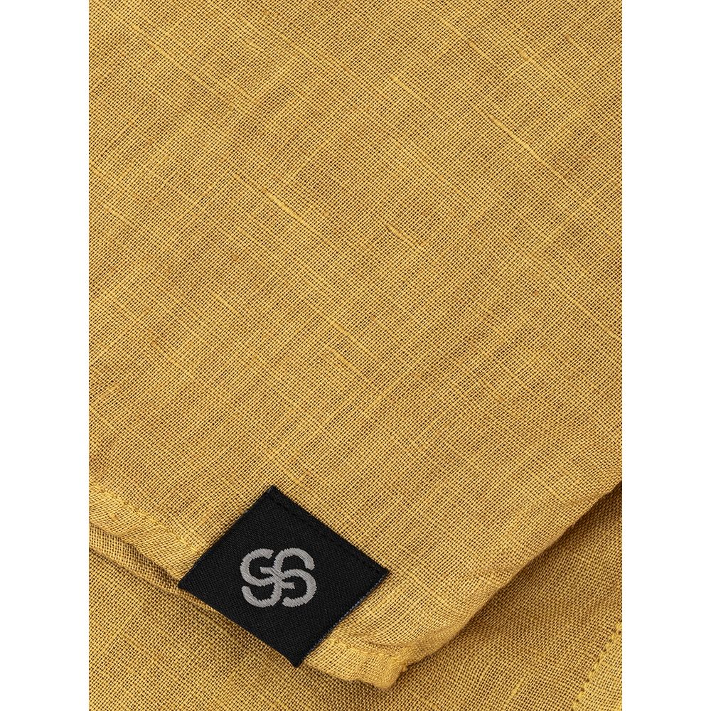 Gold Linen Elegance Men's Shirt