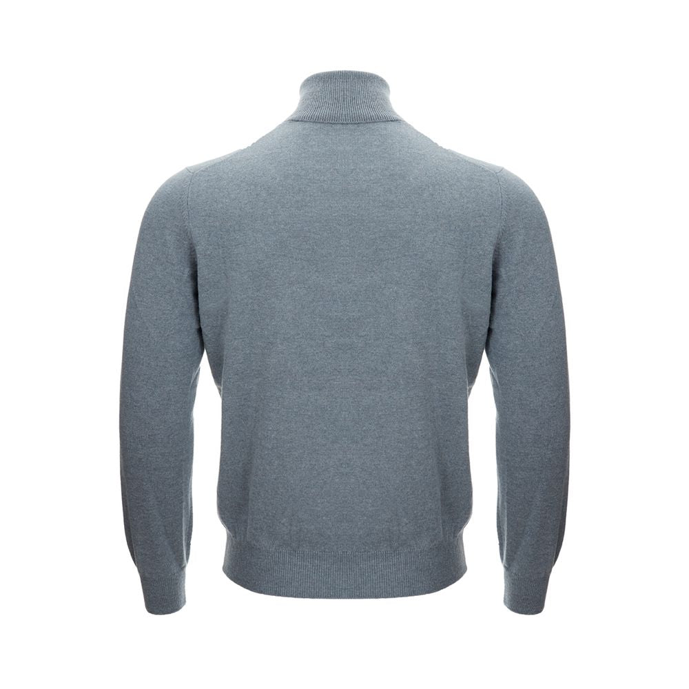 Elegant Cashmere Gray Men's Sweater