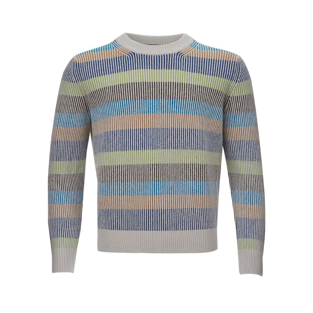 Elegant Multicolor Cashmere Sweater for Men