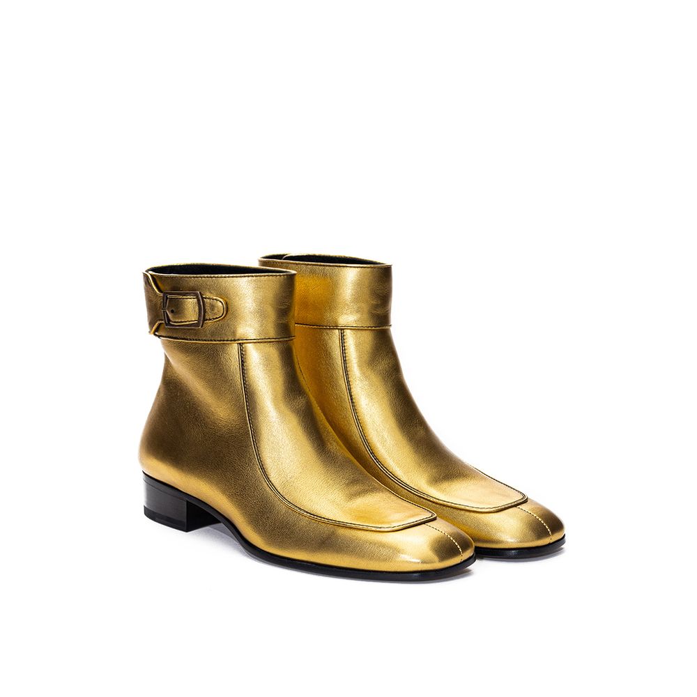 Gold Leather Boot