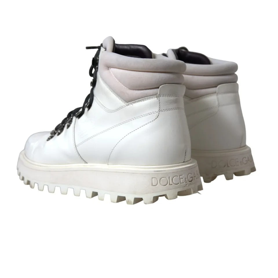 White Vulcano Trekking Ankle Boots Men Shoes