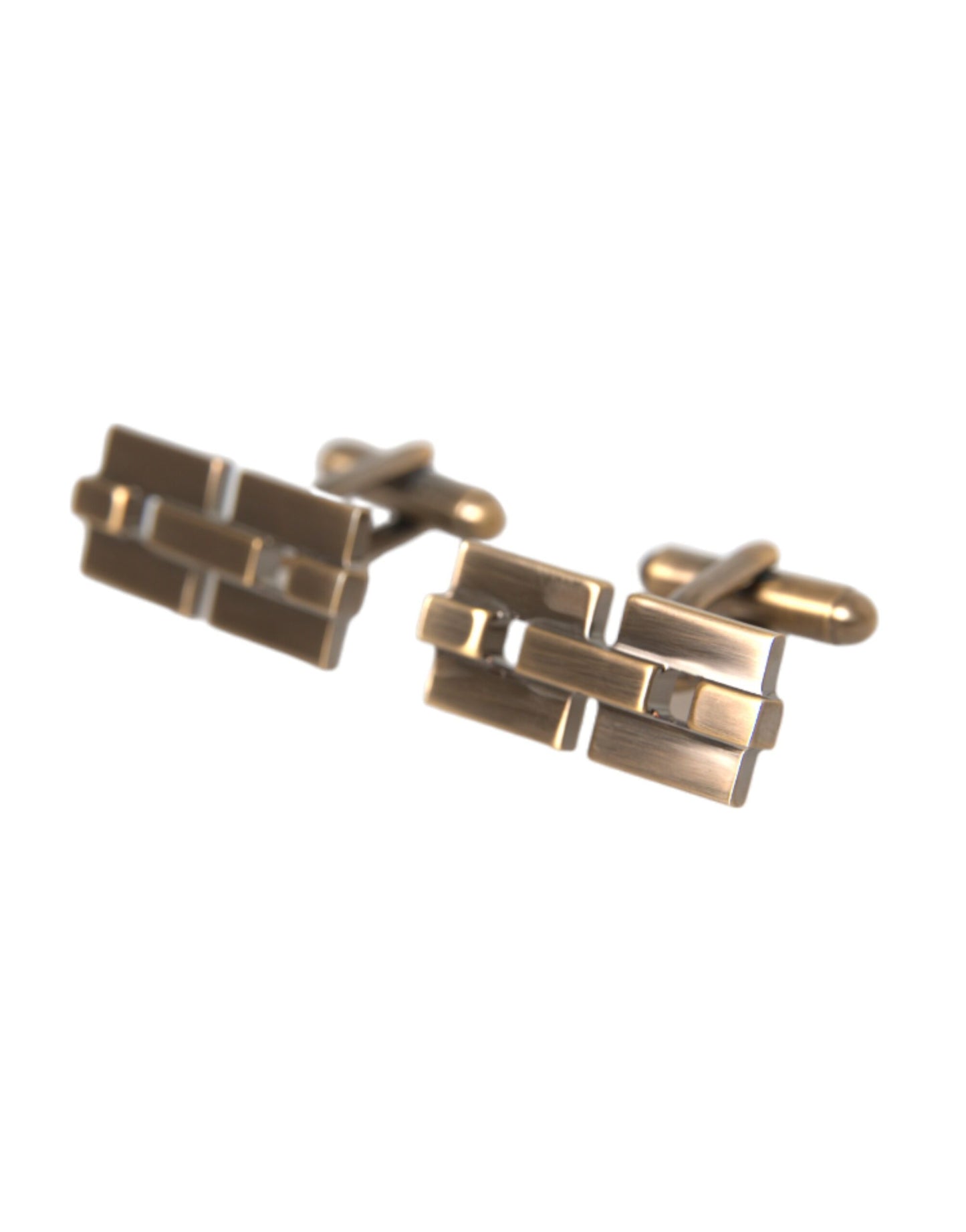 Gold Plated Brass Square Pin Men Cufflinks