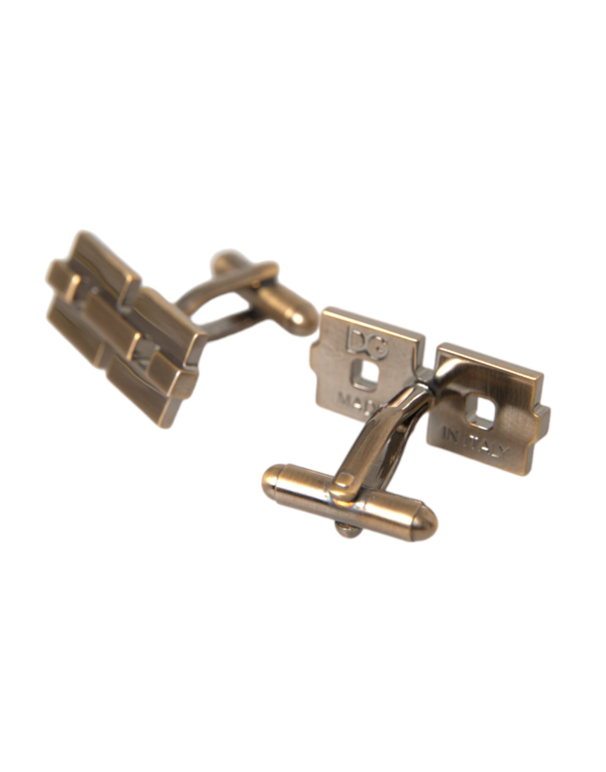 Gold Plated Brass Square Pin Men Cufflinks