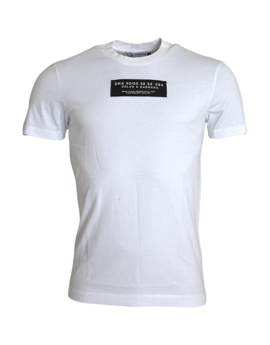 White Cotton DG Applique Men Casual T-shirt