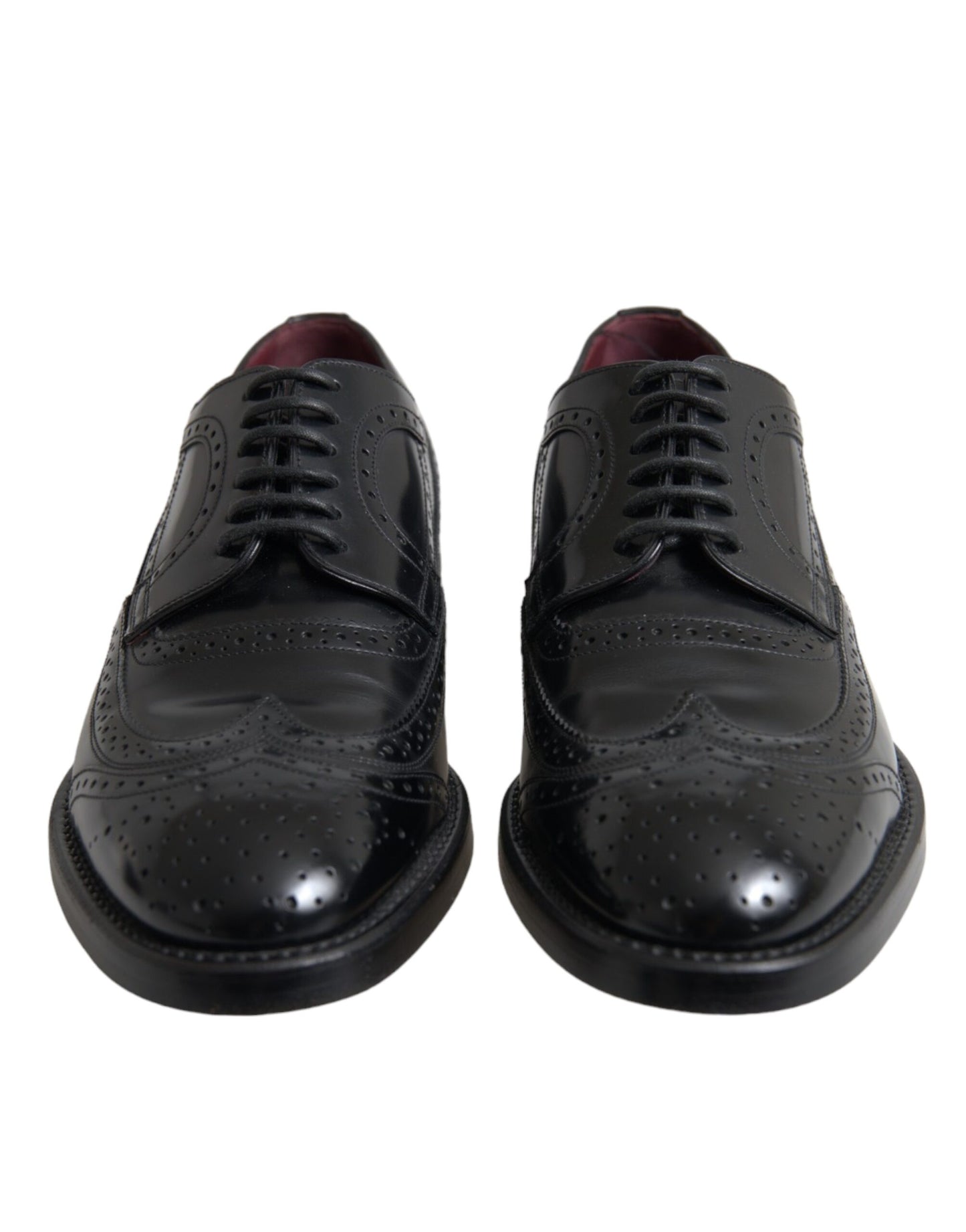 Black Leather Oxford Wingtip Formal Men Shoes