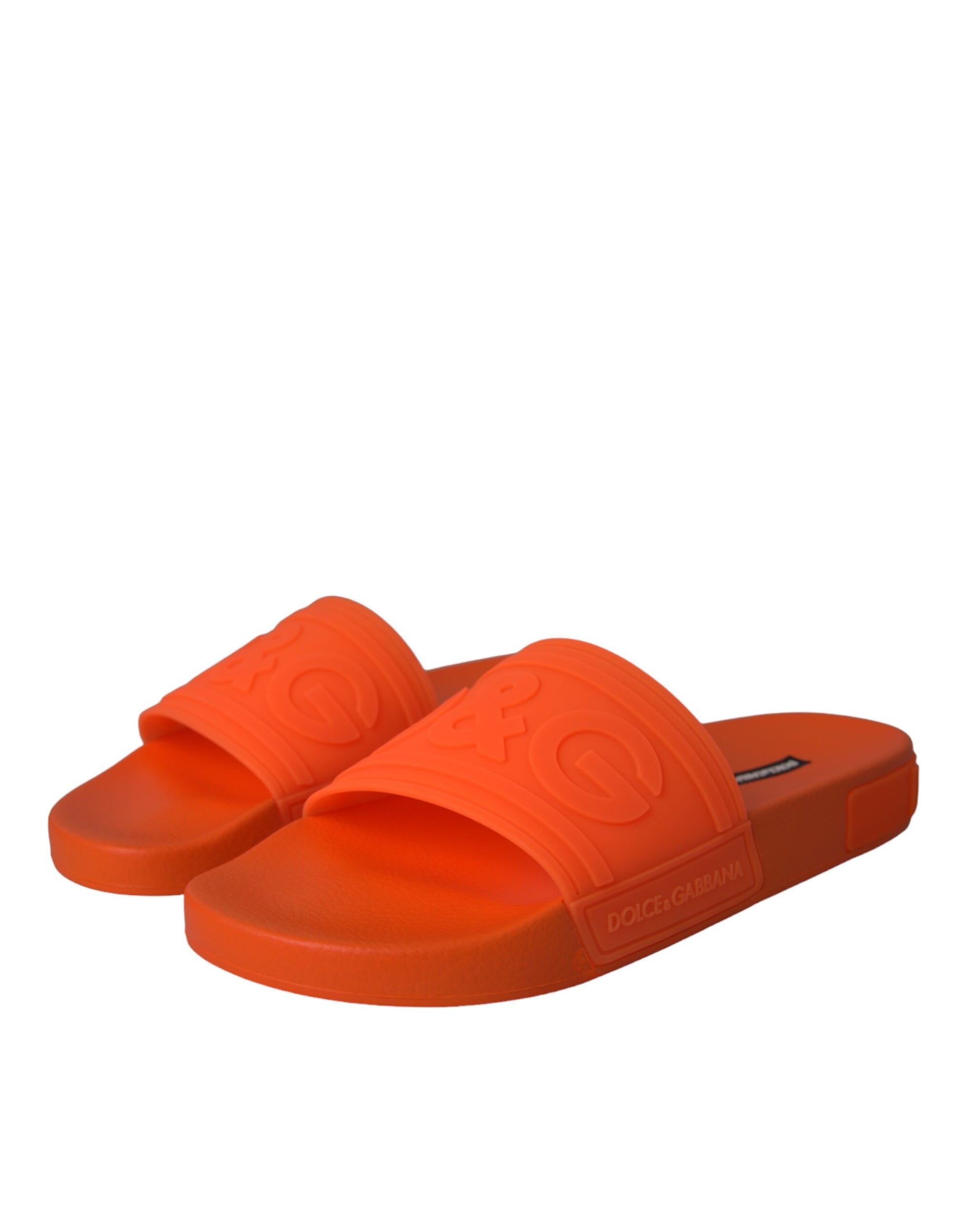 Orange Rubber Slides Sandals Beachwear Shoes