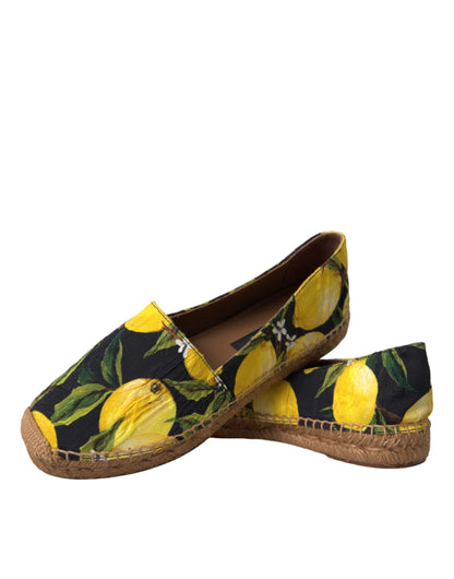 Multicolor Lemon Slip On Espadrilles Shoes