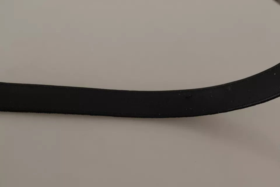 Black Velvet Silver Tone Metal Buckle Belt