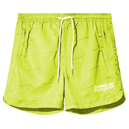 Yellow Polyester Men's Swim Shorts