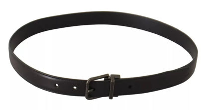 Black Calf Leather Antique Buckle Men Belt