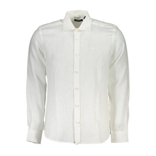 White Linen Men Shirt