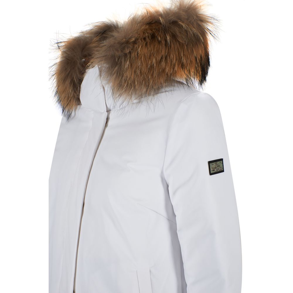 White Nylon Women's Jacket