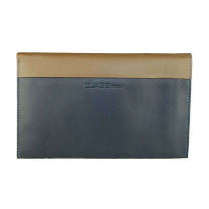 Blue Leather Men Wallet