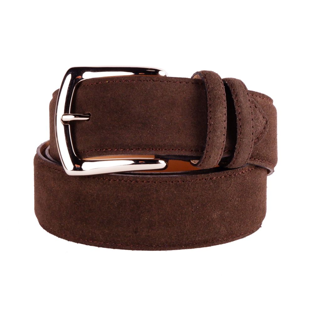 Elegance Refined Italian Suede Calfskin Belt