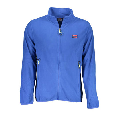 Blue Polyester Men Sweater