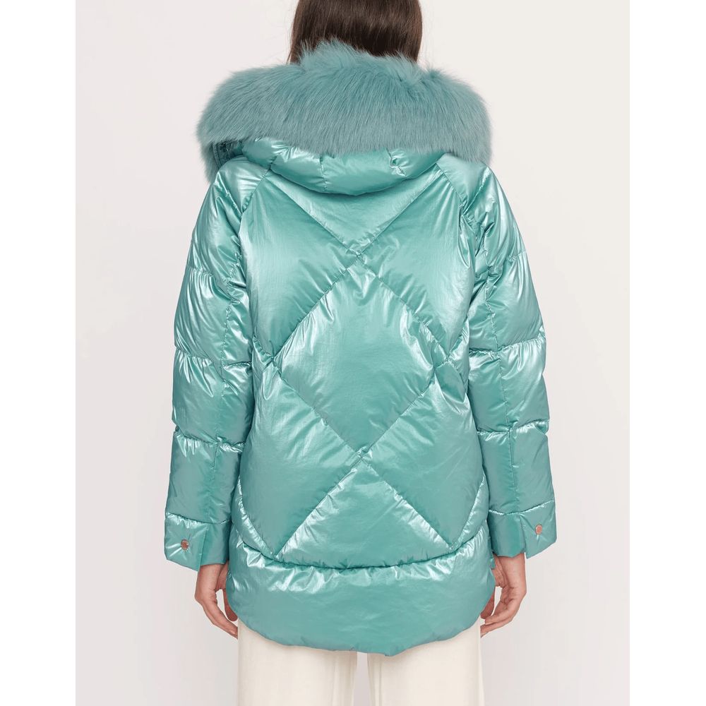 Light Blue Polyester Jackets & Coat