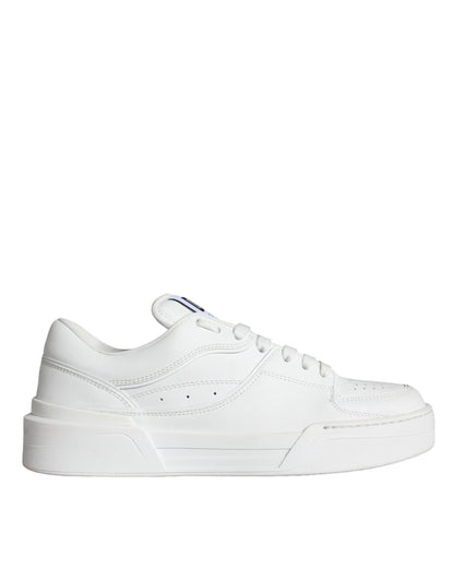 White Miami Leather Low Top Sneakers Shoes