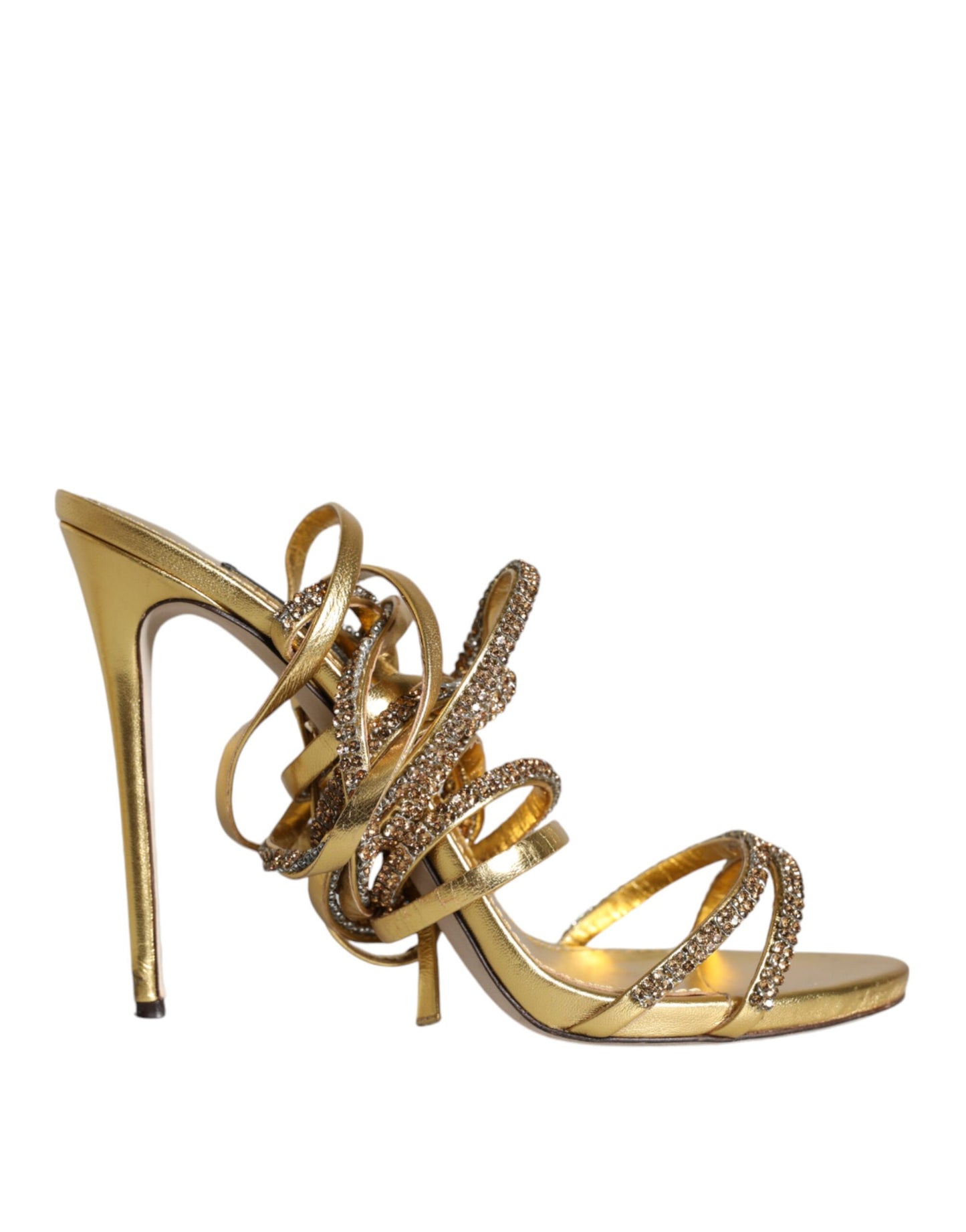 Gold Crystals Keira Heels Sandals Shoes