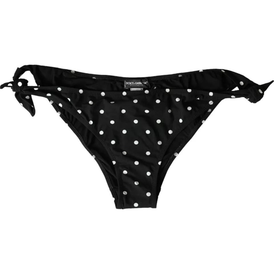 Black Polka Dot Swimwear Beachwear Bottom Bikini