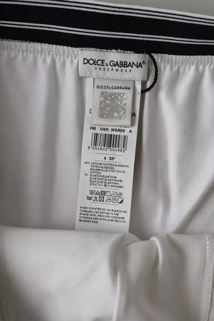 White Cotton Blend Regular Boxer Shorts Underwear