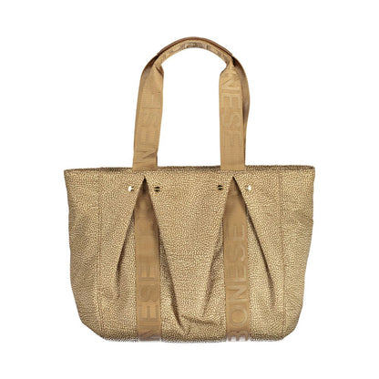 Beige Polyester Handbag