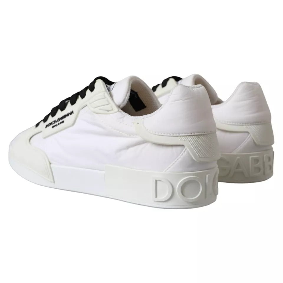 White Portofino Logo Low Top Trainers Sneakers Shoes