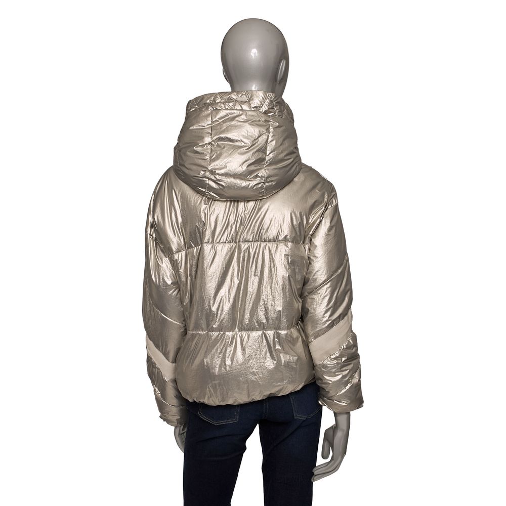 Silver Polyester Women Jacket