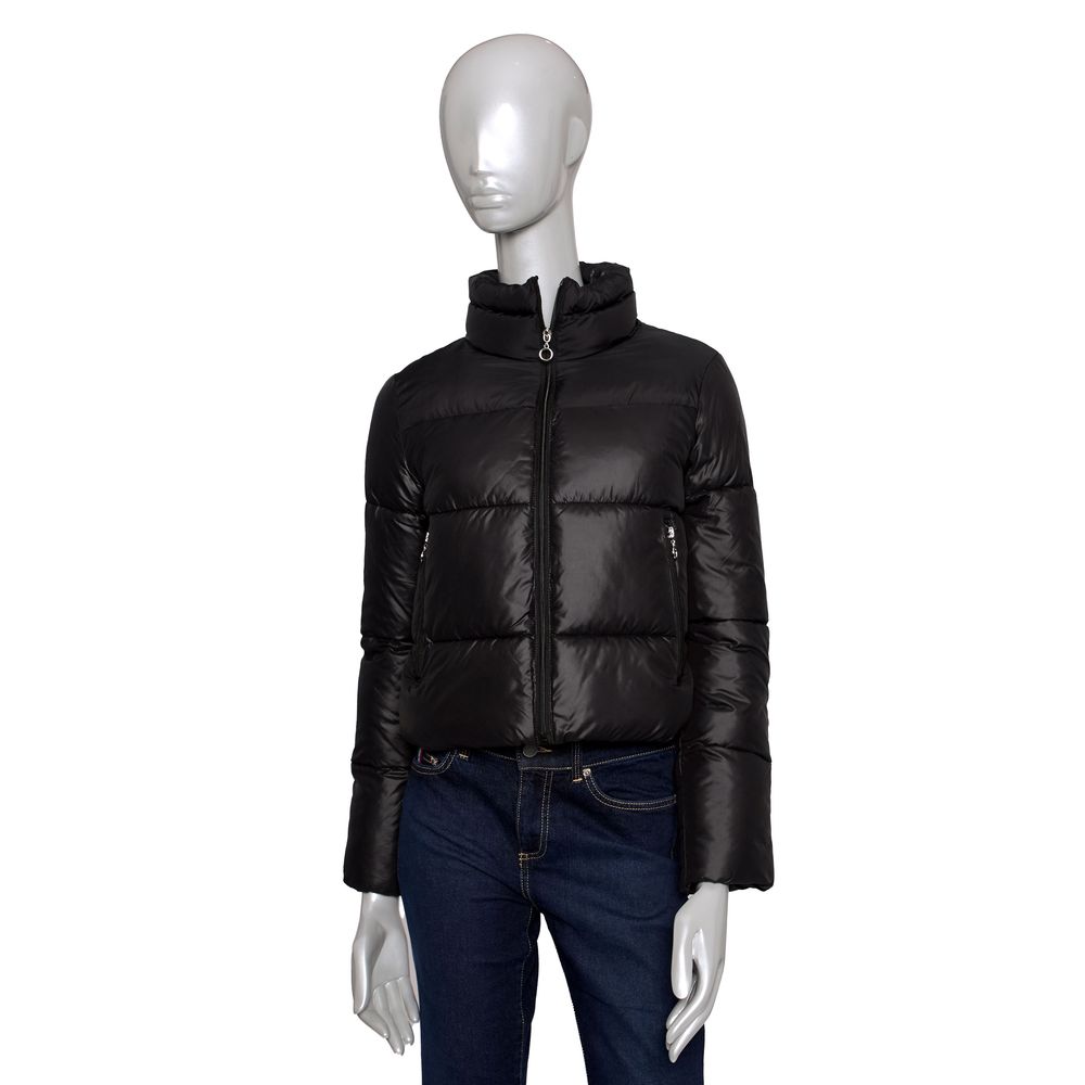 Black Polyester Women Jacket