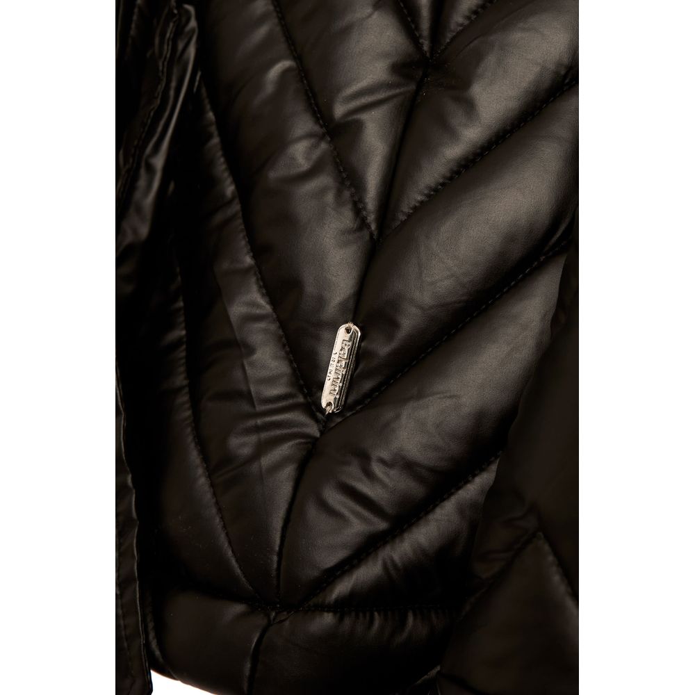 Black Polyester Women Jacket