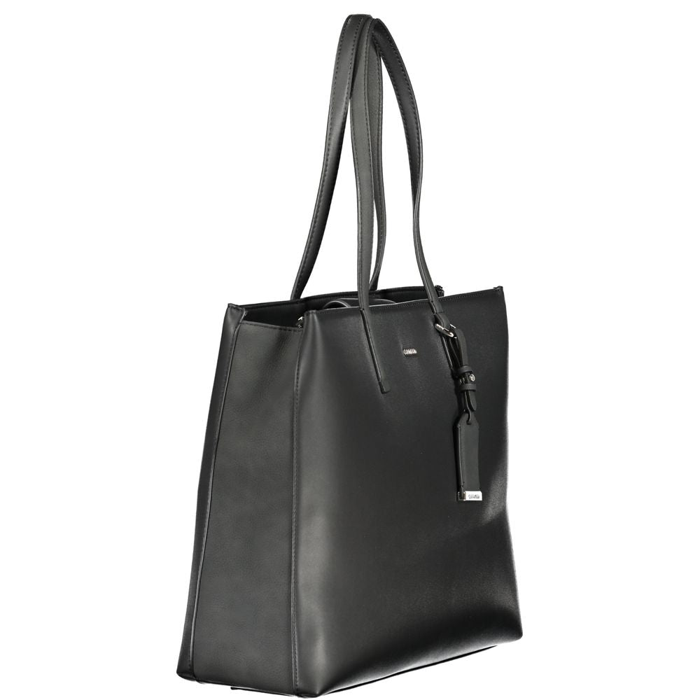 Black Polyester Handbag