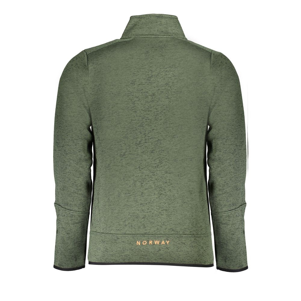 Green Polyester Men Sweater