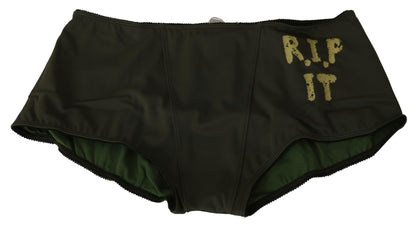 Olive Green Briefs Women's Boxer Lingerie Underwear