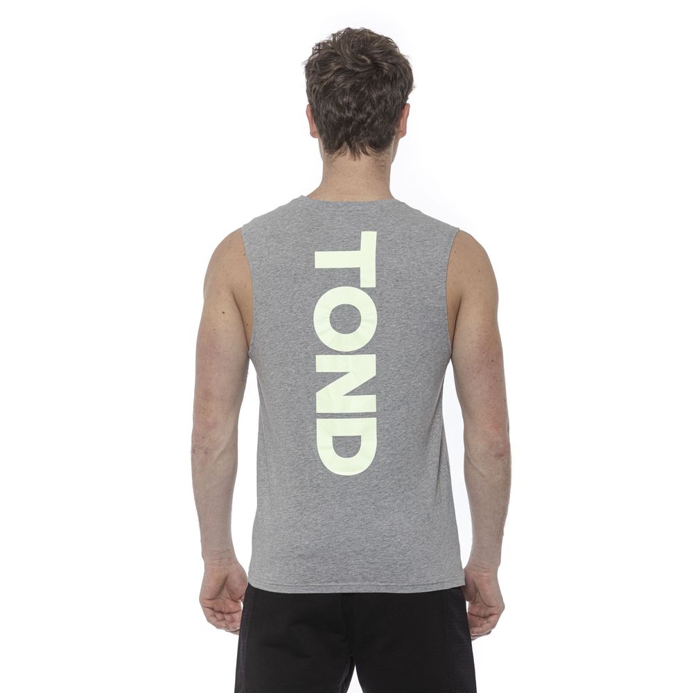 Gray Cotton Men Tank Top