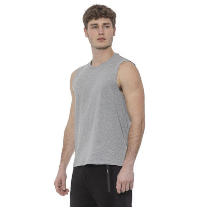 Gray Cotton Men Tank Top