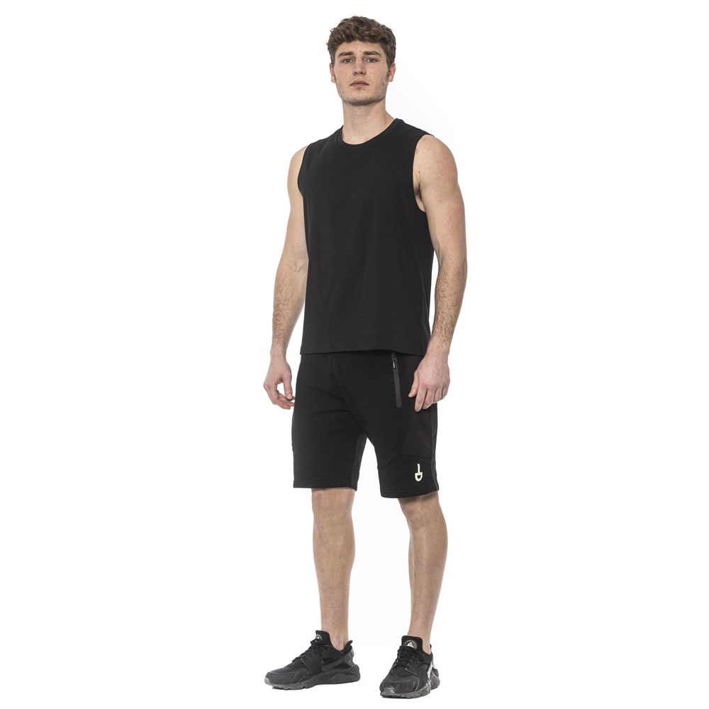 Black Cotton Men Tank Top