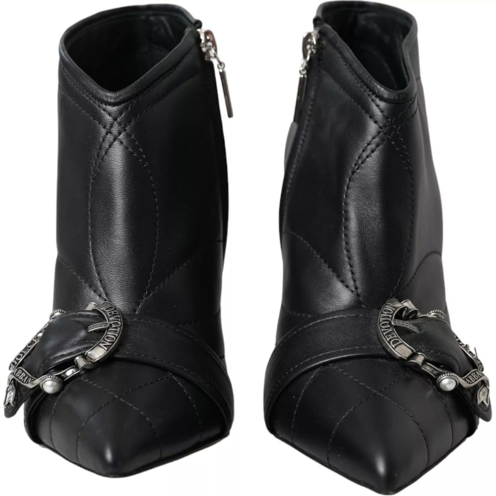 Black Leather Di Lambskin Boot